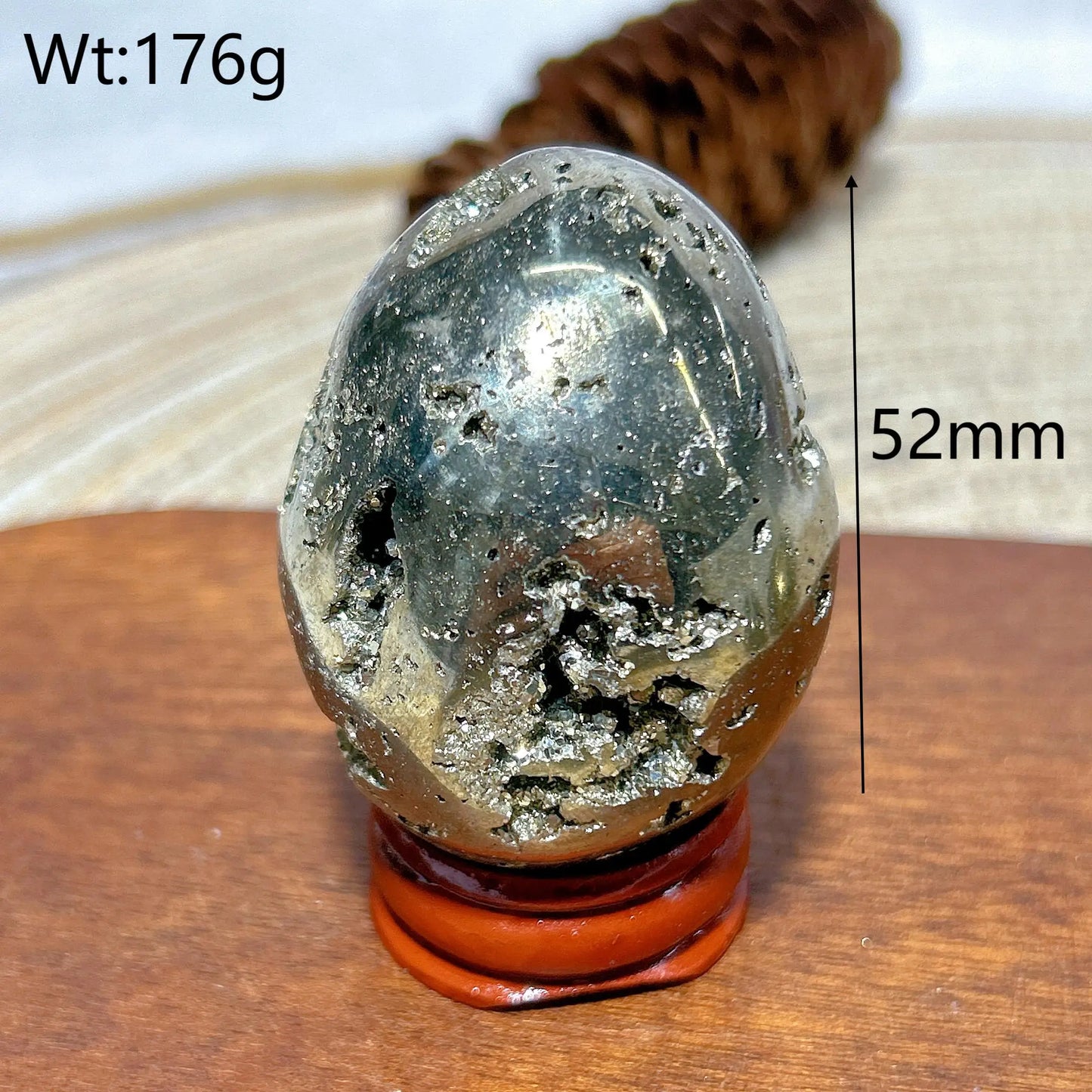 AURIXS Sovereign Egg™ – Pyrite Druzy Energy Stone