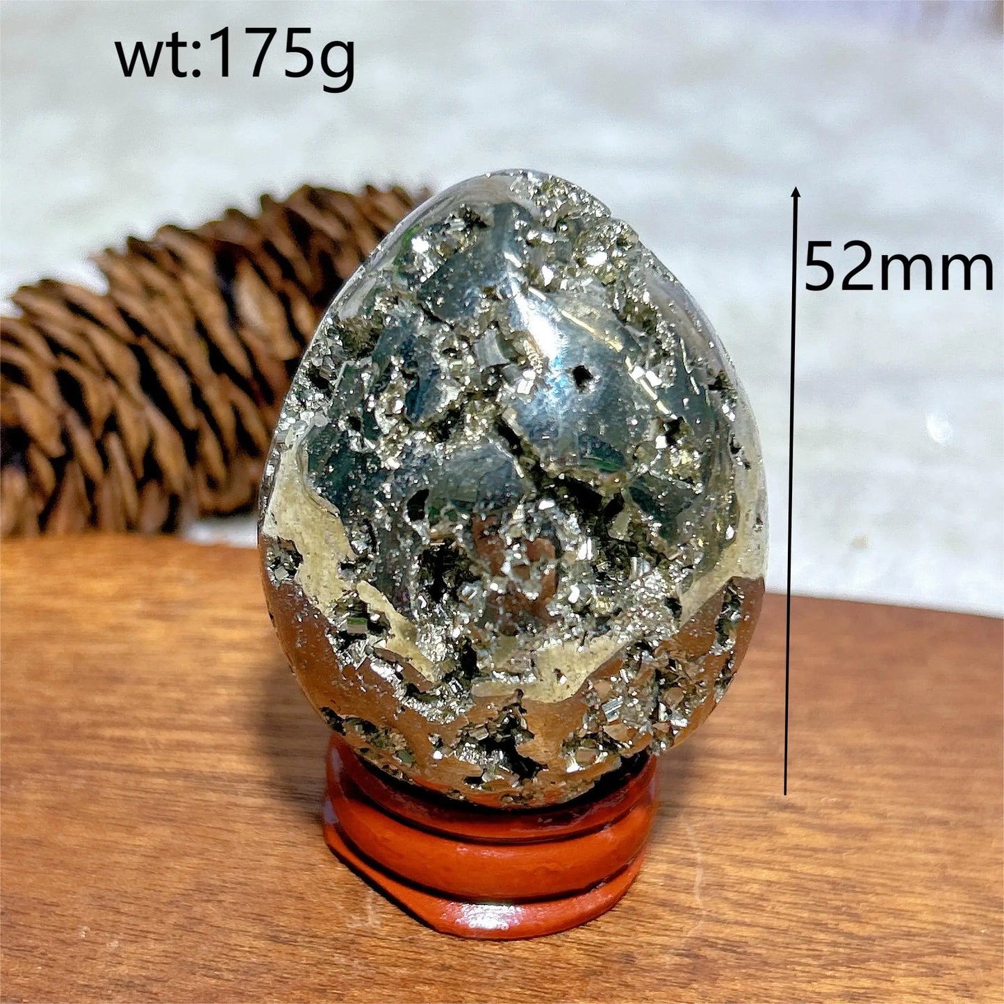 AURIXS Sovereign Egg™ – Pyrite Druzy Energy Stone
