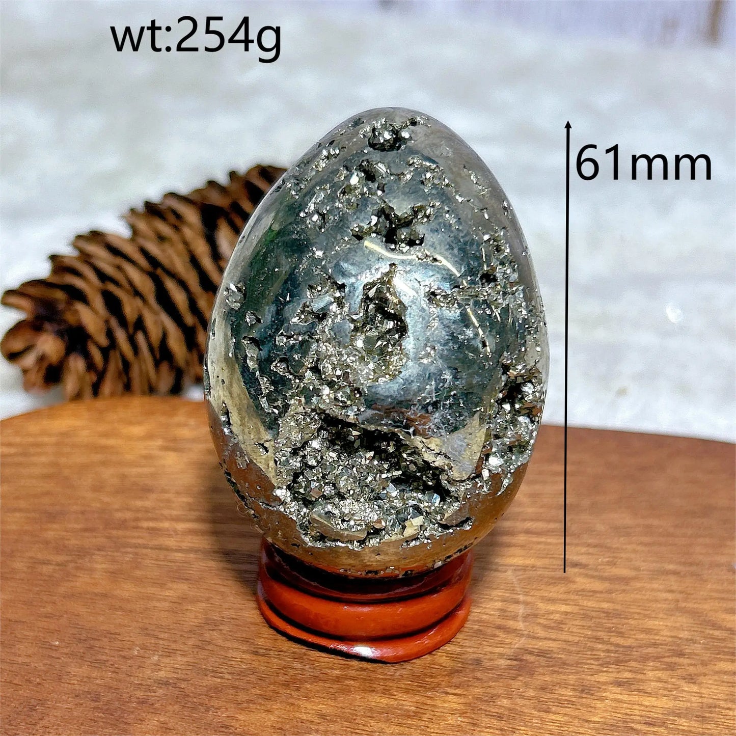AURIXS Sovereign Egg™ – Pyrite Druzy Energy Stone