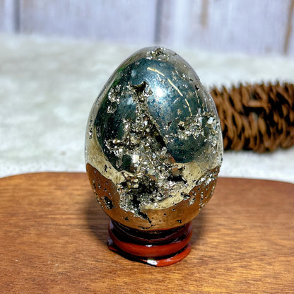 AURIXS Sovereign Egg™ – Pyrite Druzy Energy Stone