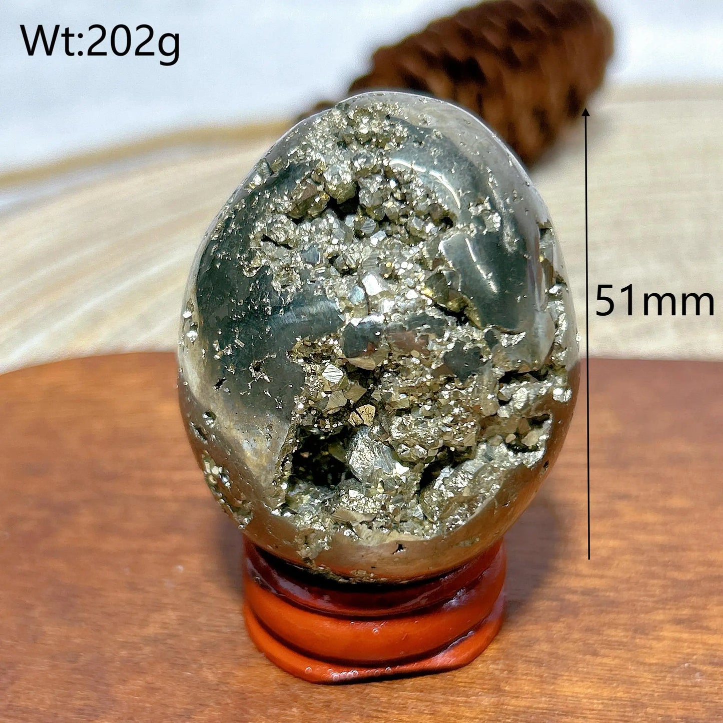 AURIXS Sovereign Egg™ – Pyrite Druzy Energy Stone