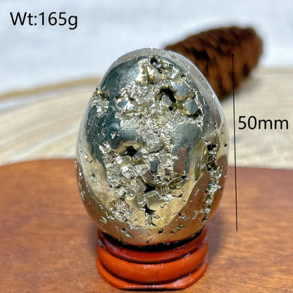 AURIXS Sovereign Egg™ – Pyrite Druzy Energy Stone
