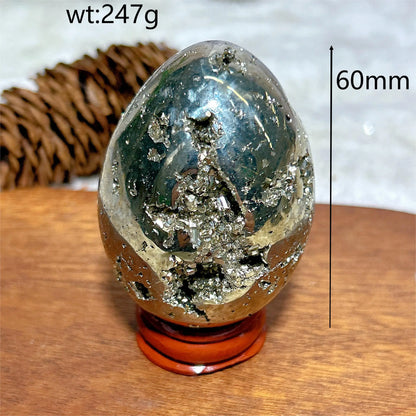 AURIXS Sovereign Egg™ – Pyrite Druzy Energy Stone