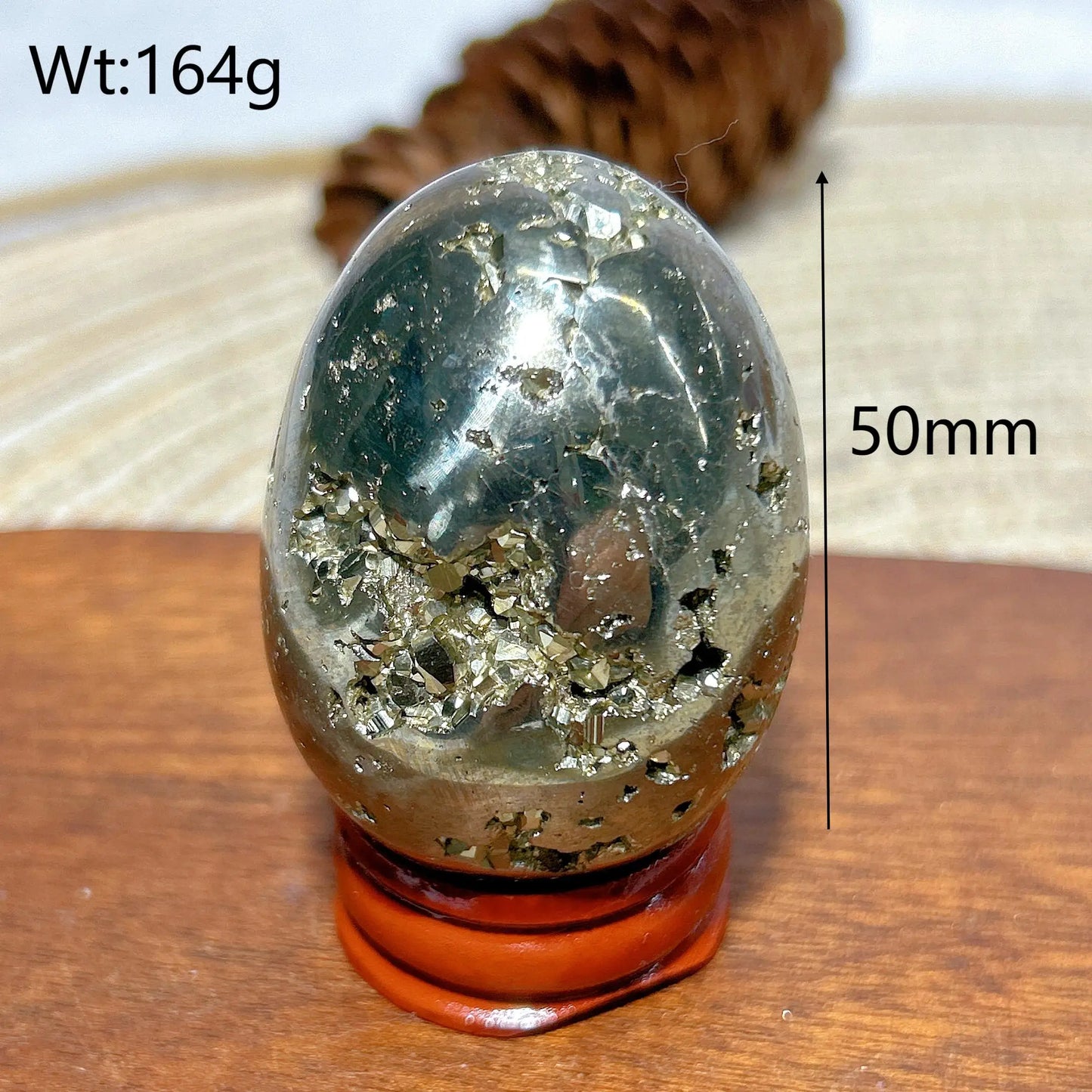 AURIXS Sovereign Egg™ – Pyrite Druzy Energy Stone