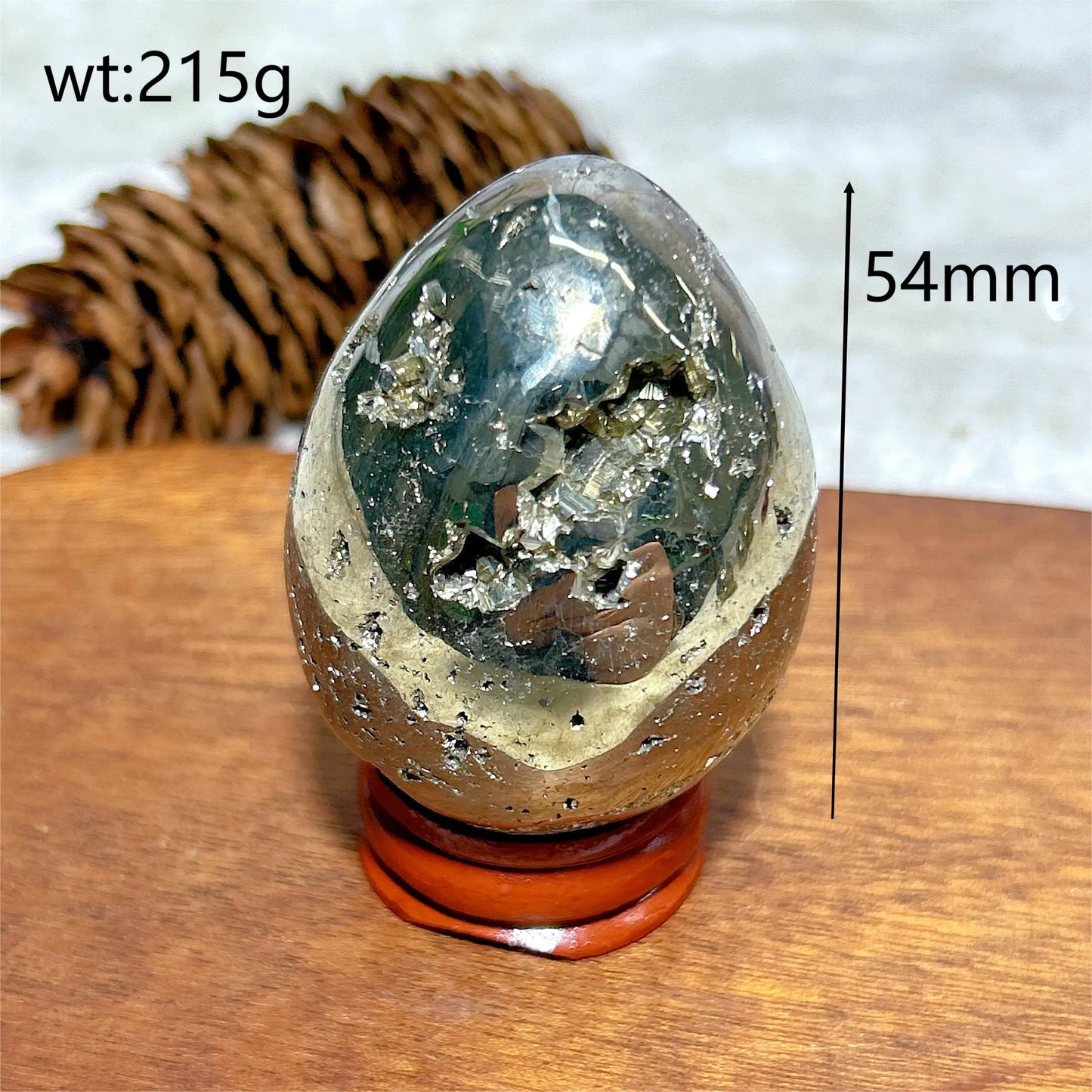 AURIXS Sovereign Egg™ – Pyrite Druzy Energy Stone