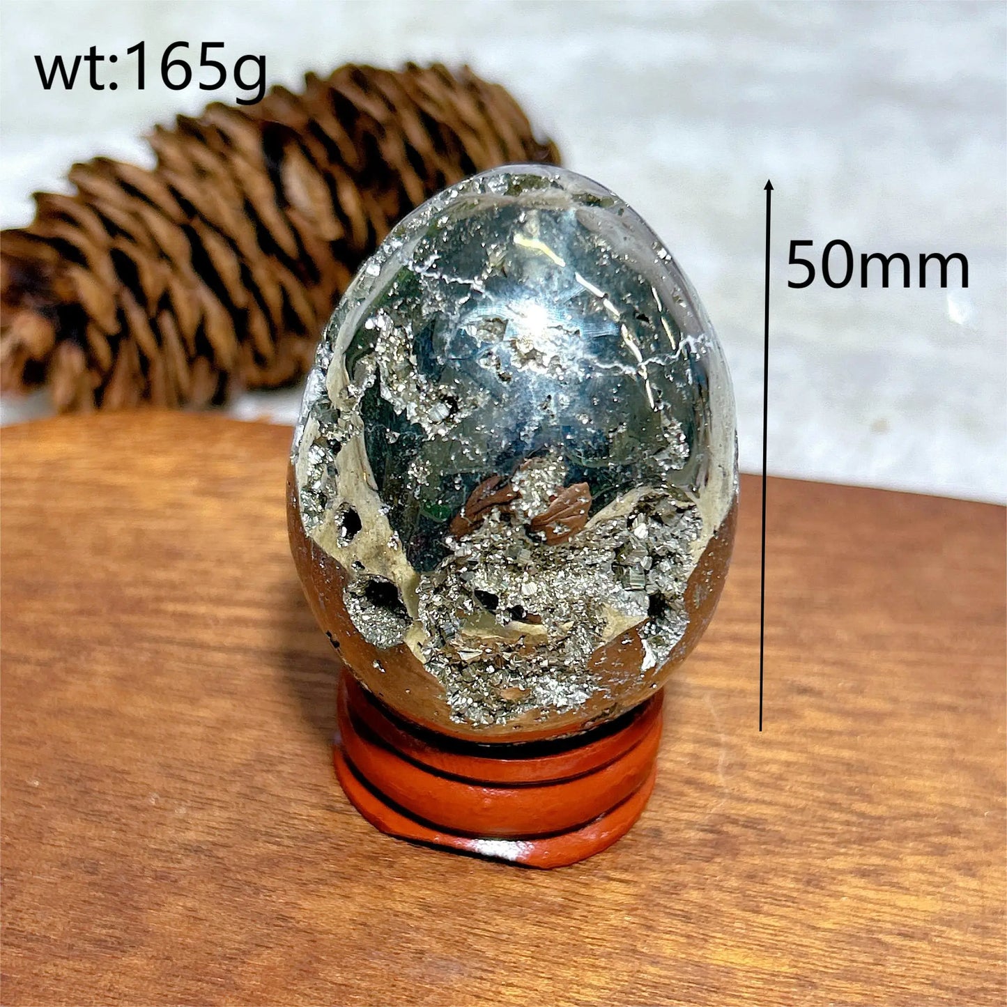 AURIXS Sovereign Egg™ – Pyrite Druzy Energy Stone