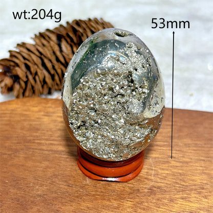 AURIXS Sovereign Egg™ – Pyrite Druzy Energy Stone